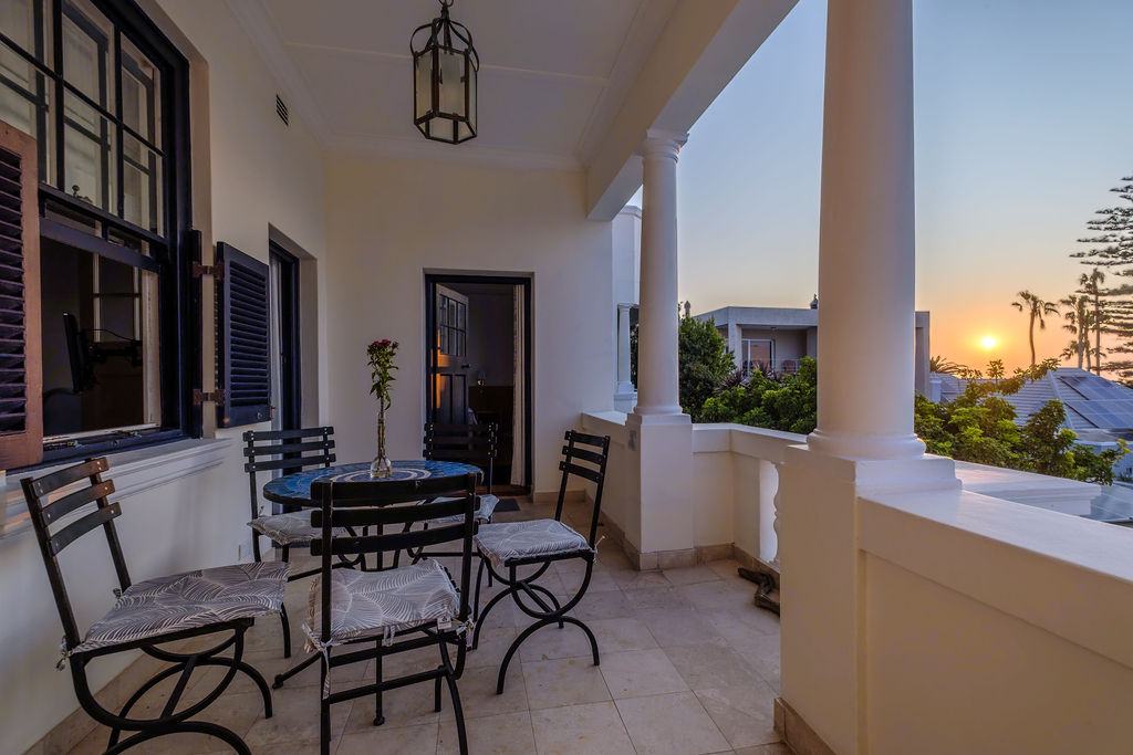 The upper terrace at sunset